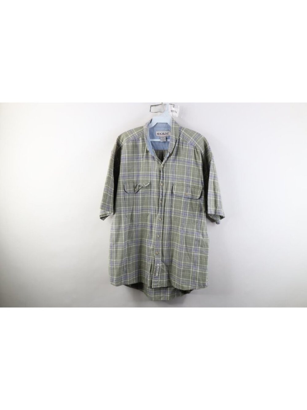 Vintage 90s Streetwear Mens XL Faded Baggy Flannel Collared Button Down Shirt